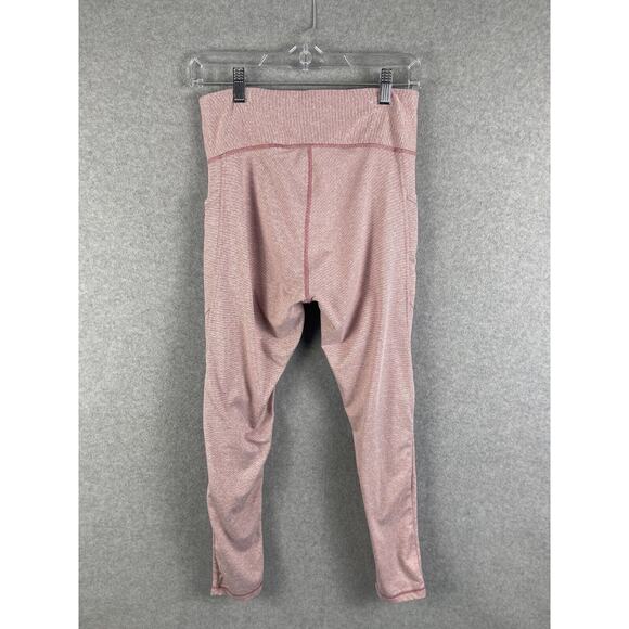 Danskin Active High Rise Leggings Women's Size M Pocket Striped Purple White - Picture 3 of 6